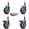 Service Caster 5'' Blue Poly Wheel Swivel 3/4'' Expanding Stem Caster Set 2 Brakes, 4PK SCC-EX20S514-PPUB-BLUE-2-PLB-2-34 - alternate 5